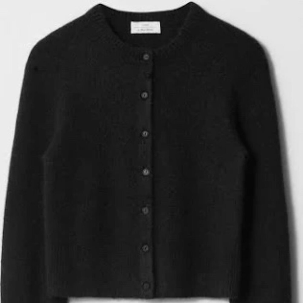& Other Stories black fluffy knitted cardigan S